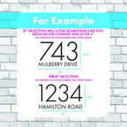 Serif Old Fashioned Mailbox Numbers Design Mailbox Decal and Street Name Vinyl Decal
