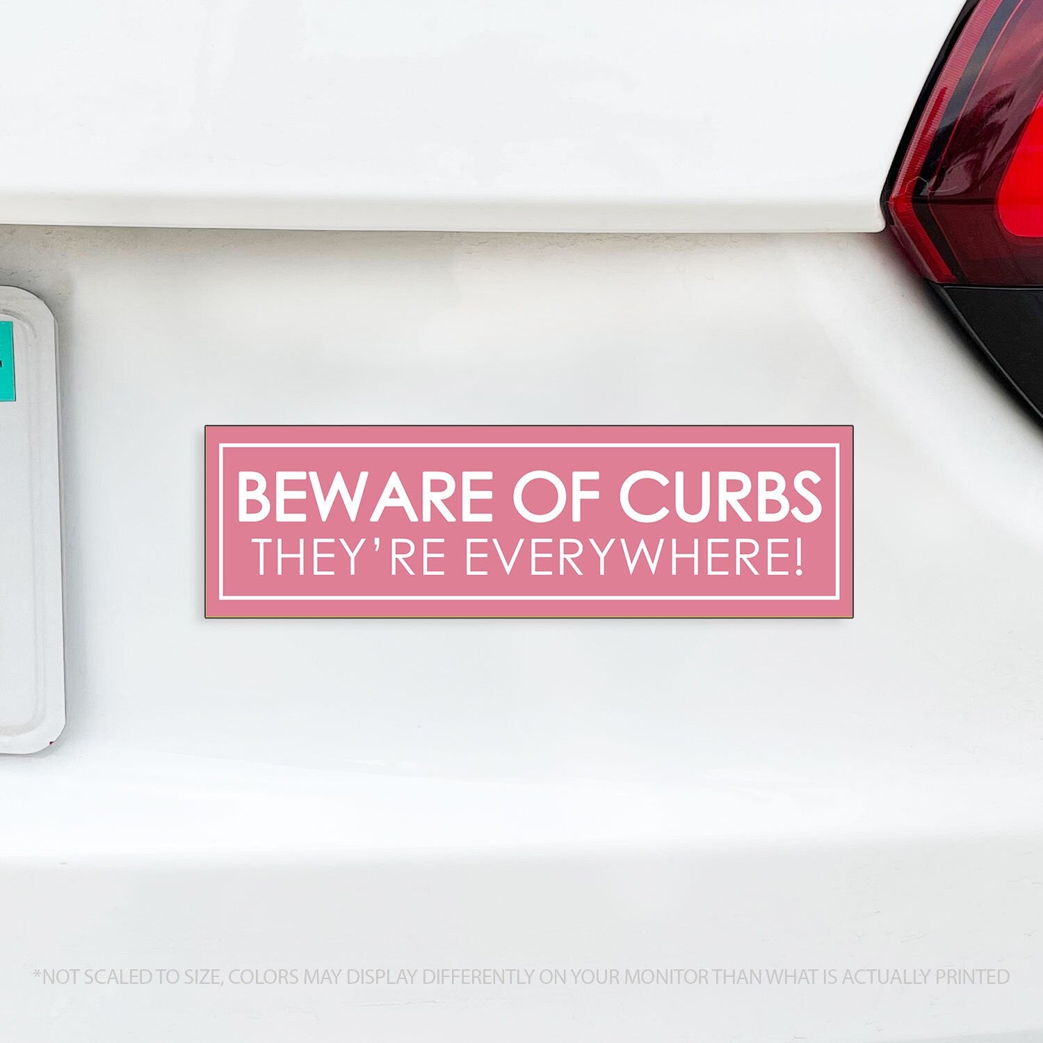 Funny Beware of Curbs They're Everywhere Magnet - Learning How to Drive