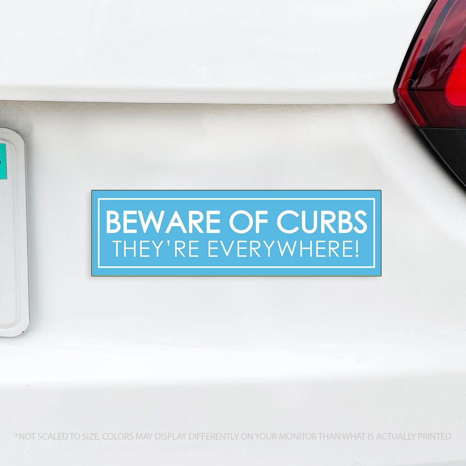Funny Beware of Curbs They're Everywhere Magnet - Learning How to Drive