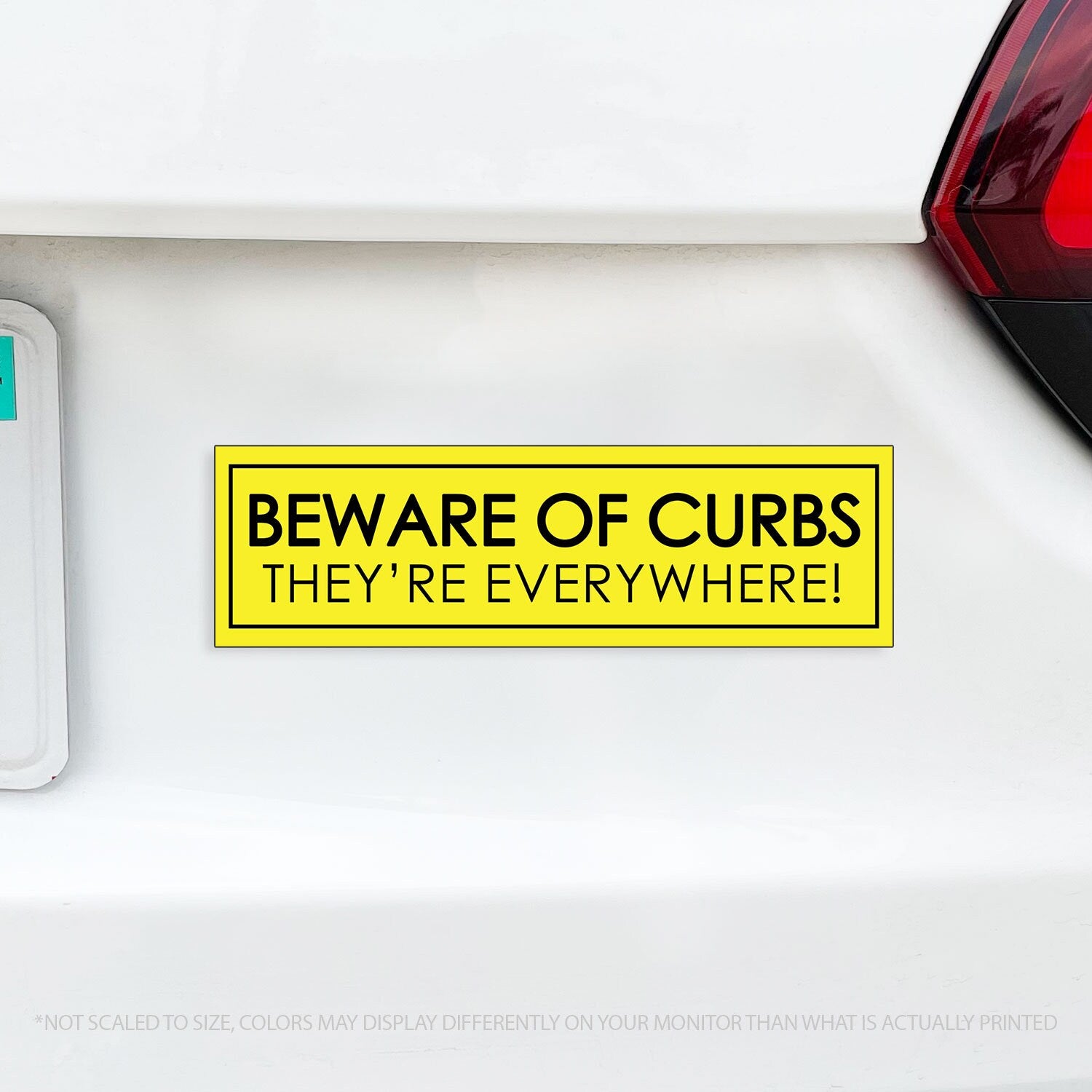 Funny Beware of Curbs They're Everywhere Magnet - Learning How to Drive