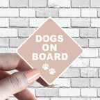 Dog(s) On Board Sticker Caution Boho Nude Dogs in Car Sticker Aesthetically Pleasing