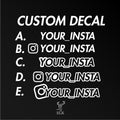 Custom Text Vinyl Sticker Decal for Car Window Social Media Personalized Handle Username JDM Banner