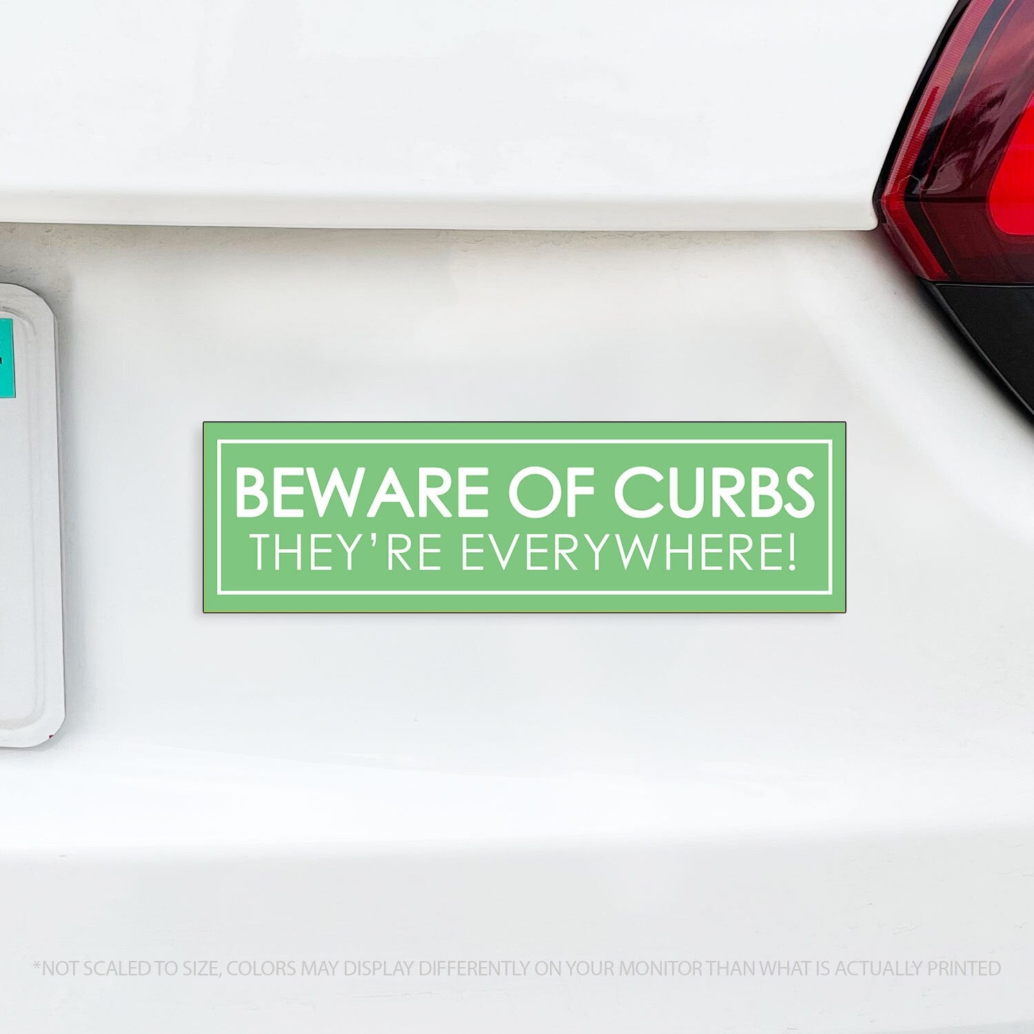 Funny Beware of Curbs They're Everywhere Magnet - Learning How to Drive