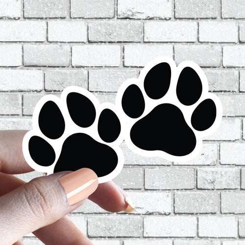 Dog Paws Cute Paw Print Sticker, I love my dog, dog lover sticker