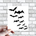 Bats Sticker Sheet Spooky Swarm of Bats Halloween Goth Emo Vinyl Decal Car Decal, Tumbler Decal, Laptop Decal, ETC