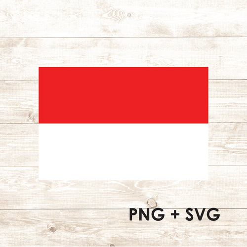 Indonesian - Indonesia Flag - SVG + PNG - Digital Download-Digital Download-Too Sweet SVGs