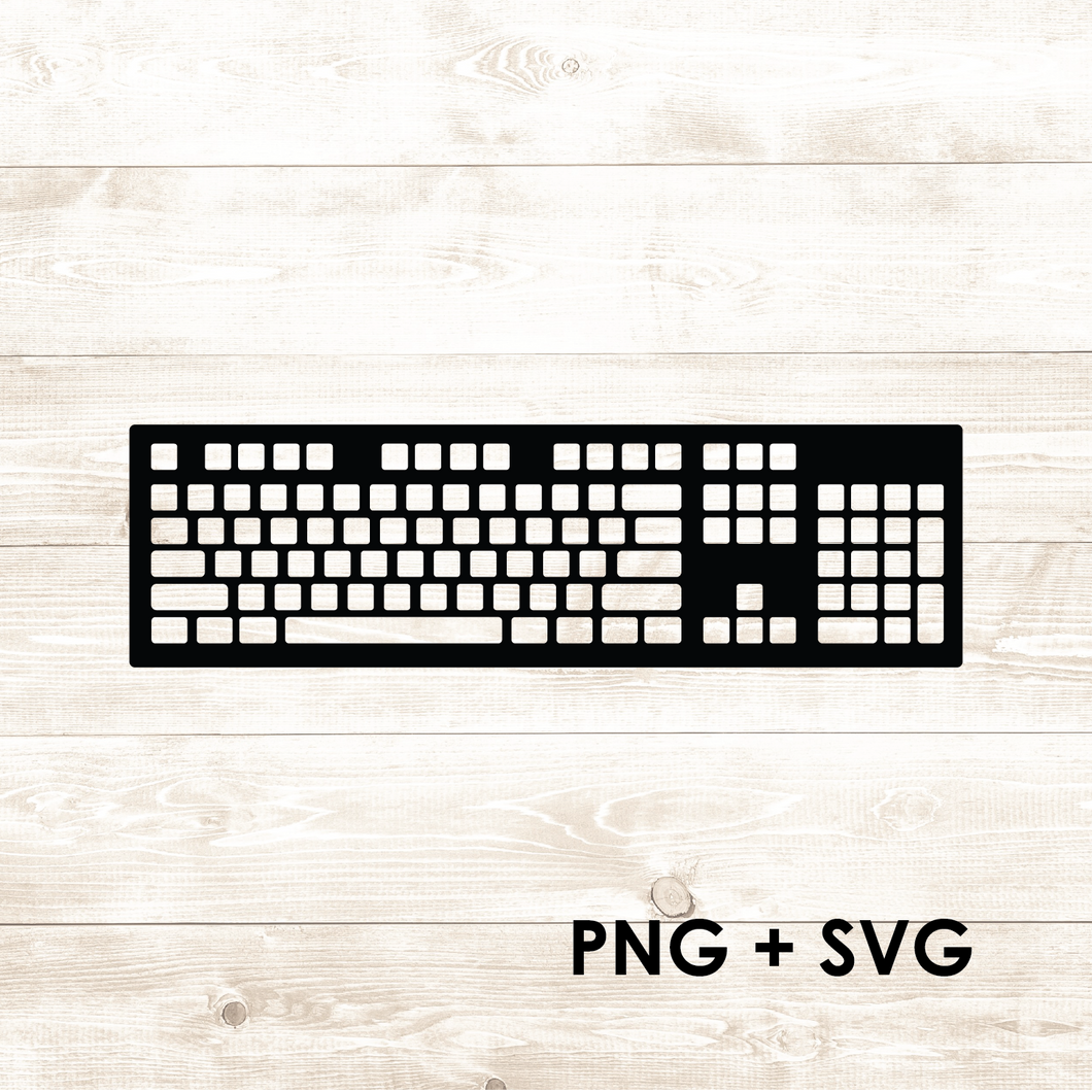 Reverse Gaming Keyboard - Office Keybaord - SVG + PNG - Digital Download-Digital Download-Too Sweet SVGs