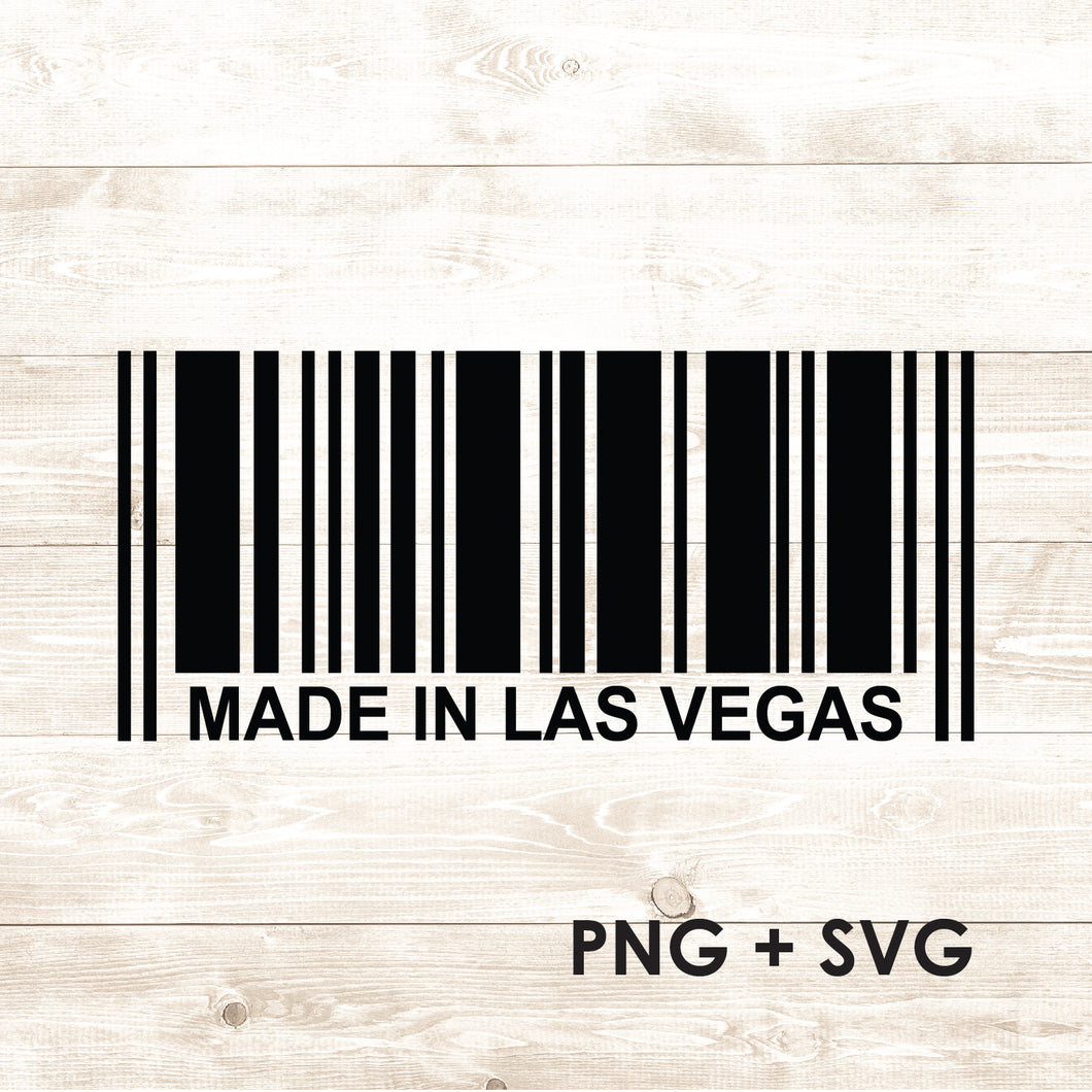 Made in Las Vegas Barcode - SVG + PNG - Digital Download-Digital Download-Too Sweet SVGs