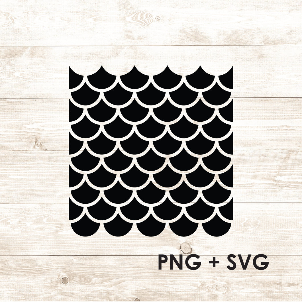 Mermaid Scales Pattern - Fish Scales - SVG + PNG - Digital Download-Digital Download-Too Sweet SVGs