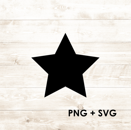 Star - Curved Star - Simple - SVG + PNG - Digital Download-Digital Download-Too Sweet SVGs