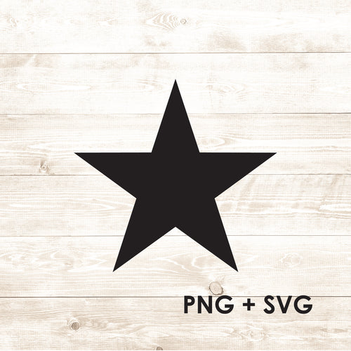 Star - Average Straight Star - Simple - SVG + PNG - Digital Download-Digital Download-Too Sweet SVGs