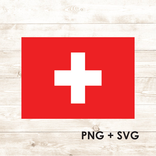 Switzerland Flag - SVG + PNG - Digital Download-Digital Download-Too Sweet SVGs