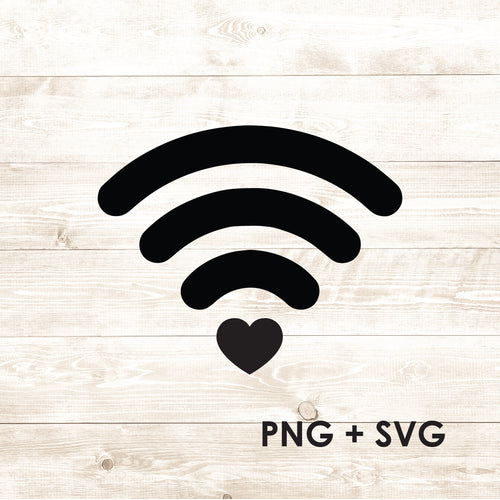 Wifi - Wifi Heart - Shop Wifi - SVG + PNG - Digital Download-Digital Download-Too Sweet SVGs