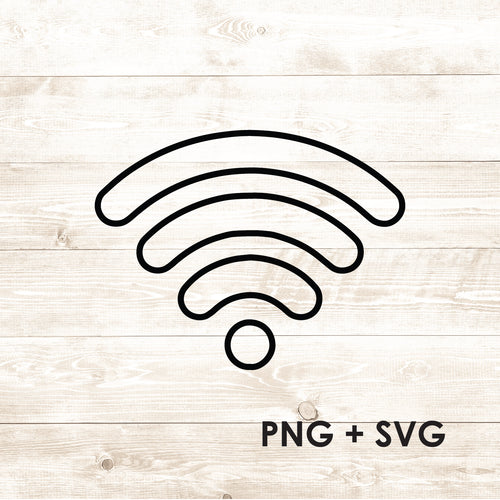 Wifi - Wifi Outline - Coffee Shop Wifi - SVG + PNG - Digital Download-Digital Download-Too Sweet SVGs